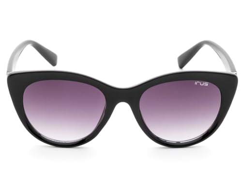 IRUS Women Cat Eye sunglasses 100% UV protection Grey Gradient Polycarbonate lens