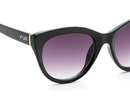IRUS Women Cat Eye sunglasses 100% UV protection Grey Gradient Polycarbonate lens