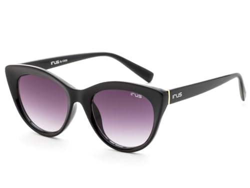 IRUS Women Cat Eye sunglasses 100% UV protection Grey Gradient Polycarbonate lens