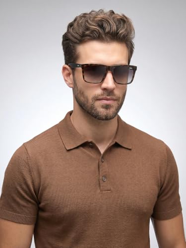 IDEE 100% UV Protected Sunglasses | Men | Square | Full Rim | Gradient Mirror | Polycarbonate Frame | Large |