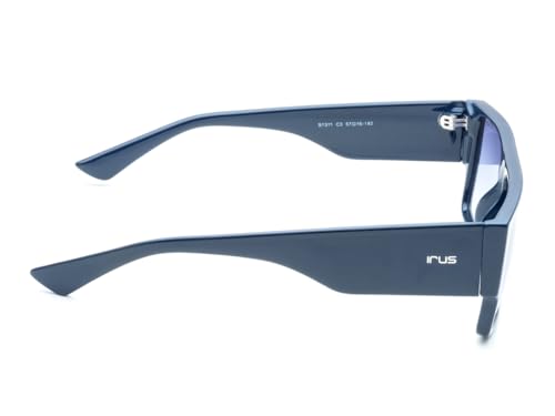 IRUS Men Rectangular sunglasses 100% UV protection Blue Gradient Polycarbonate lens - Medium Size