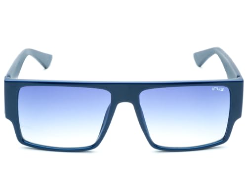 IRUS Men Rectangular sunglasses 100% UV protection Blue Gradient Polycarbonate lens - Medium Size