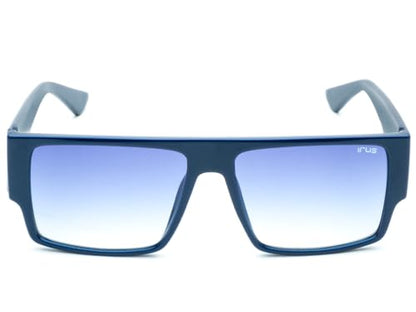 IRUS Men Rectangular sunglasses 100% UV protection Blue Gradient Polycarbonate lens - Medium Size