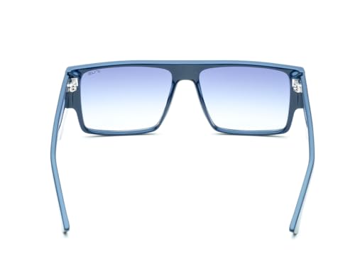 IRUS Men Rectangular sunglasses 100% UV protection Blue Gradient Polycarbonate lens - Medium Size