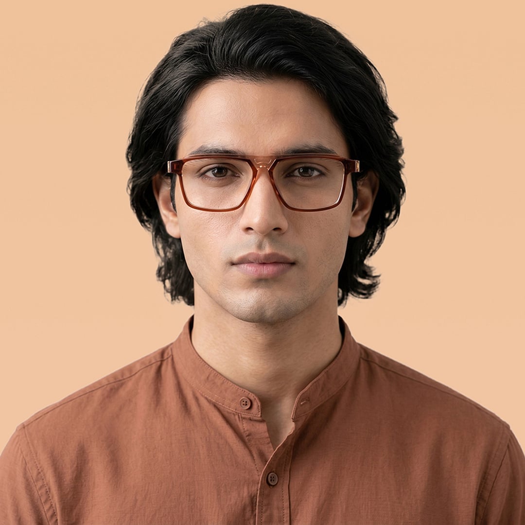 John Jacobs Brown Full Rim Square