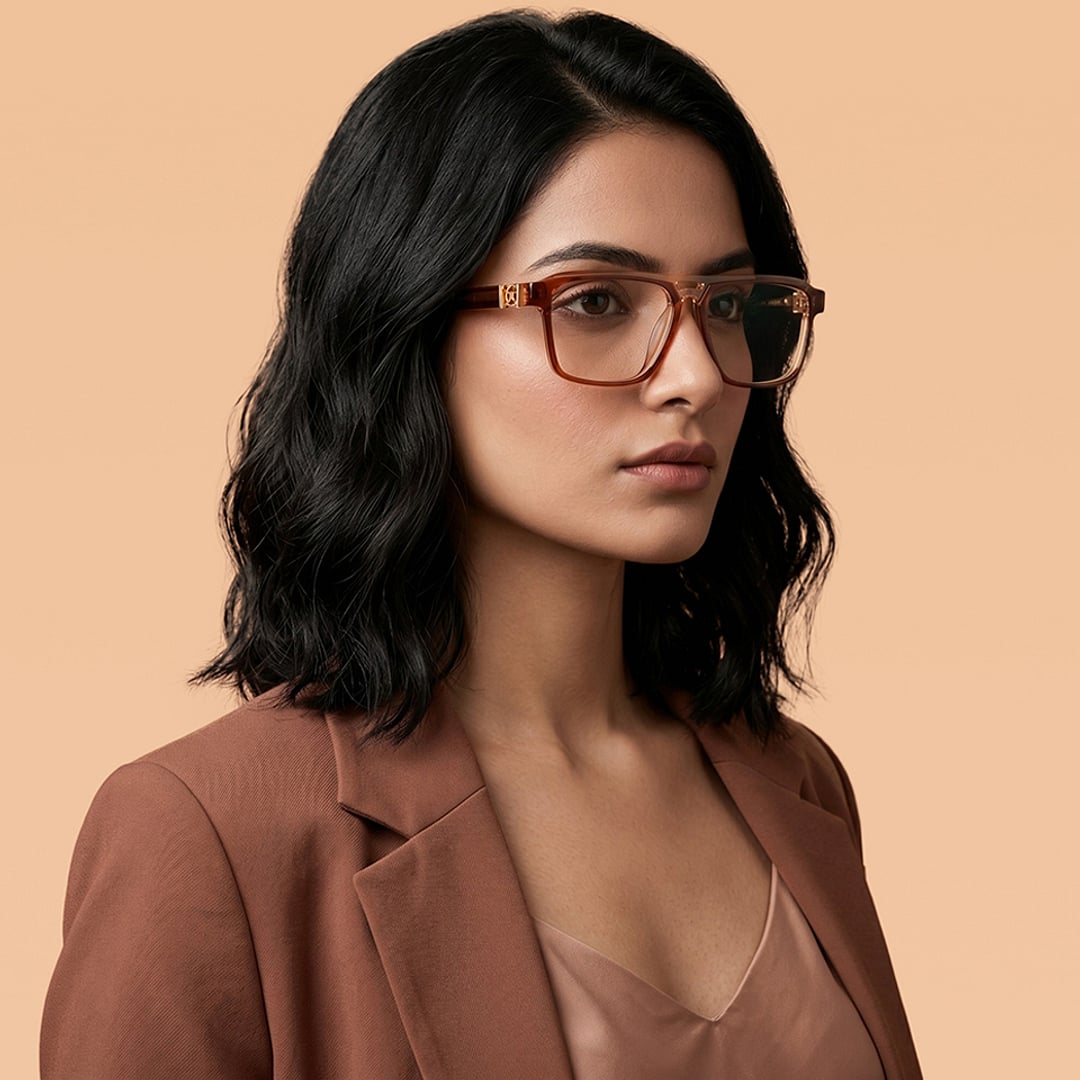 John Jacobs Brown Full Rim Square