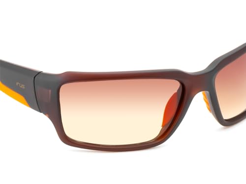 IRUS Men Pilot sunglasses 100% UV protection Brown Gradient Polycarbonate lens - Large Size