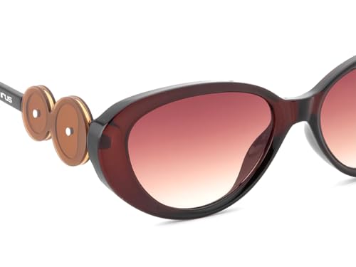 IRUS Women Oval sunglasses | 100% UV protection | Small Size | Brown Gradient Polycarbonate lens