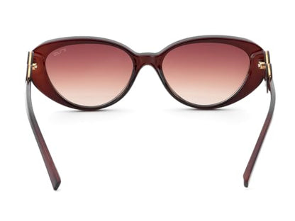IRUS Women Oval sunglasses | 100% UV protection | Small Size | Brown Gradient Polycarbonate lens