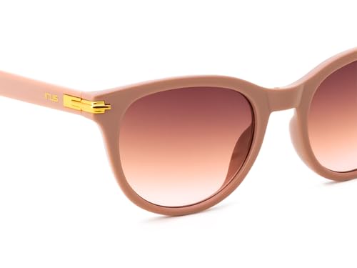 IRUS Women Oval sunglasses | 100% UV protection | Small Size | Brown Gradient Polycarbonate lens