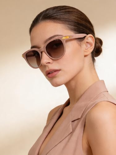 IRUS Women Oval sunglasses | 100% UV protection | Small Size | Brown Gradient Polycarbonate lens