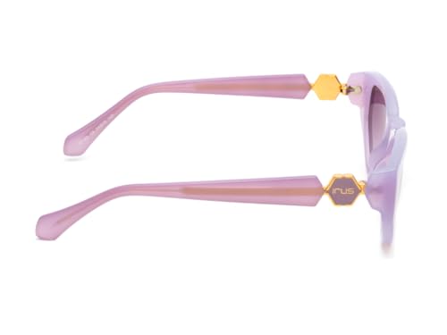 IRUS Women Oval sunglasses | 100% UV protection | Small Size | Grey Gradient Polycarbonate lens