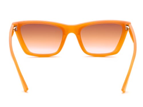 IRUS Women Cat Eye sunglasses | 100% UV protection | Large Size | Brown Gradient Polycarbonate lens