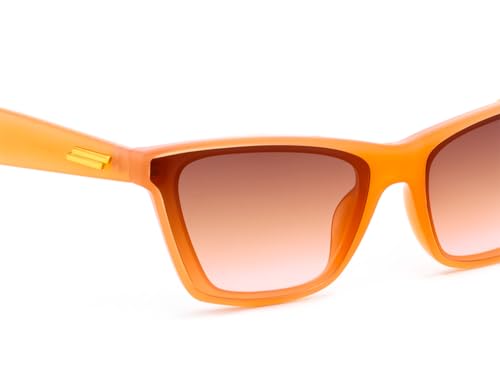 IRUS Women Cat Eye sunglasses | 100% UV protection | Large Size | Brown Gradient Polycarbonate lens