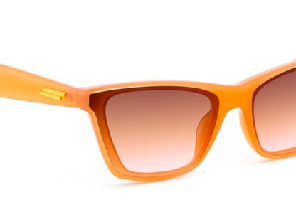 IRUS Women Cat Eye sunglasses | 100% UV protection | Large Size | Brown Gradient Polycarbonate lens