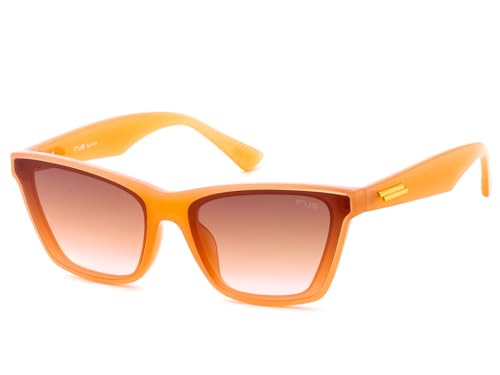 IRUS Women Cat Eye sunglasses | 100% UV protection | Large Size | Brown Gradient Polycarbonate lens