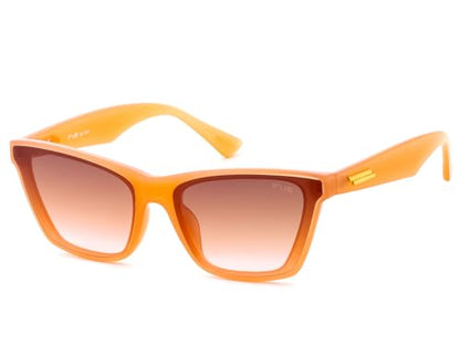 IRUS Women Cat Eye sunglasses | 100% UV protection | Large Size | Brown Gradient Polycarbonate lens