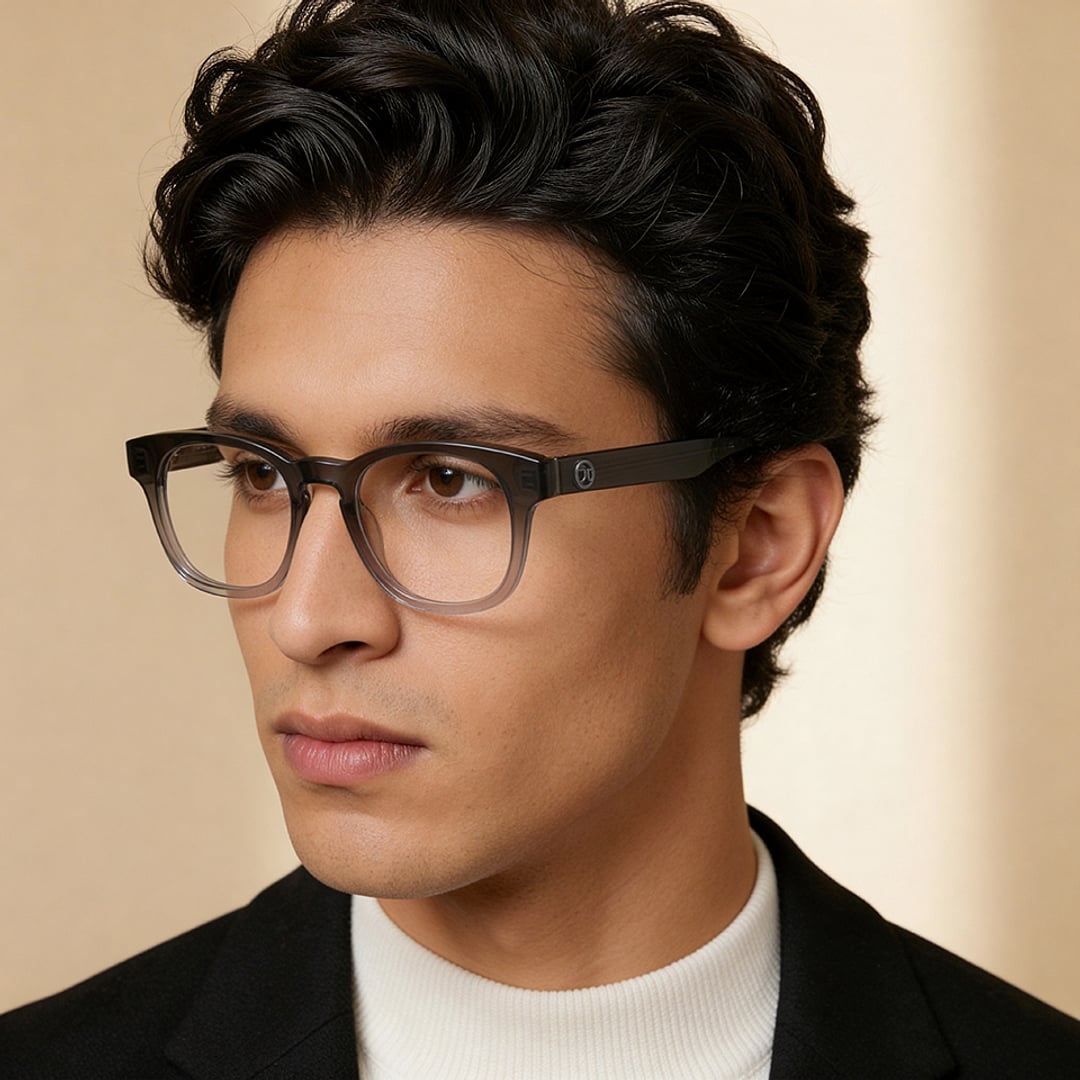 John Jacobs Gray Full Rim Square