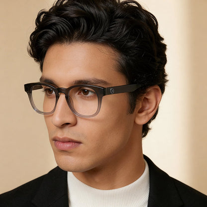 John Jacobs Gray Full Rim Square