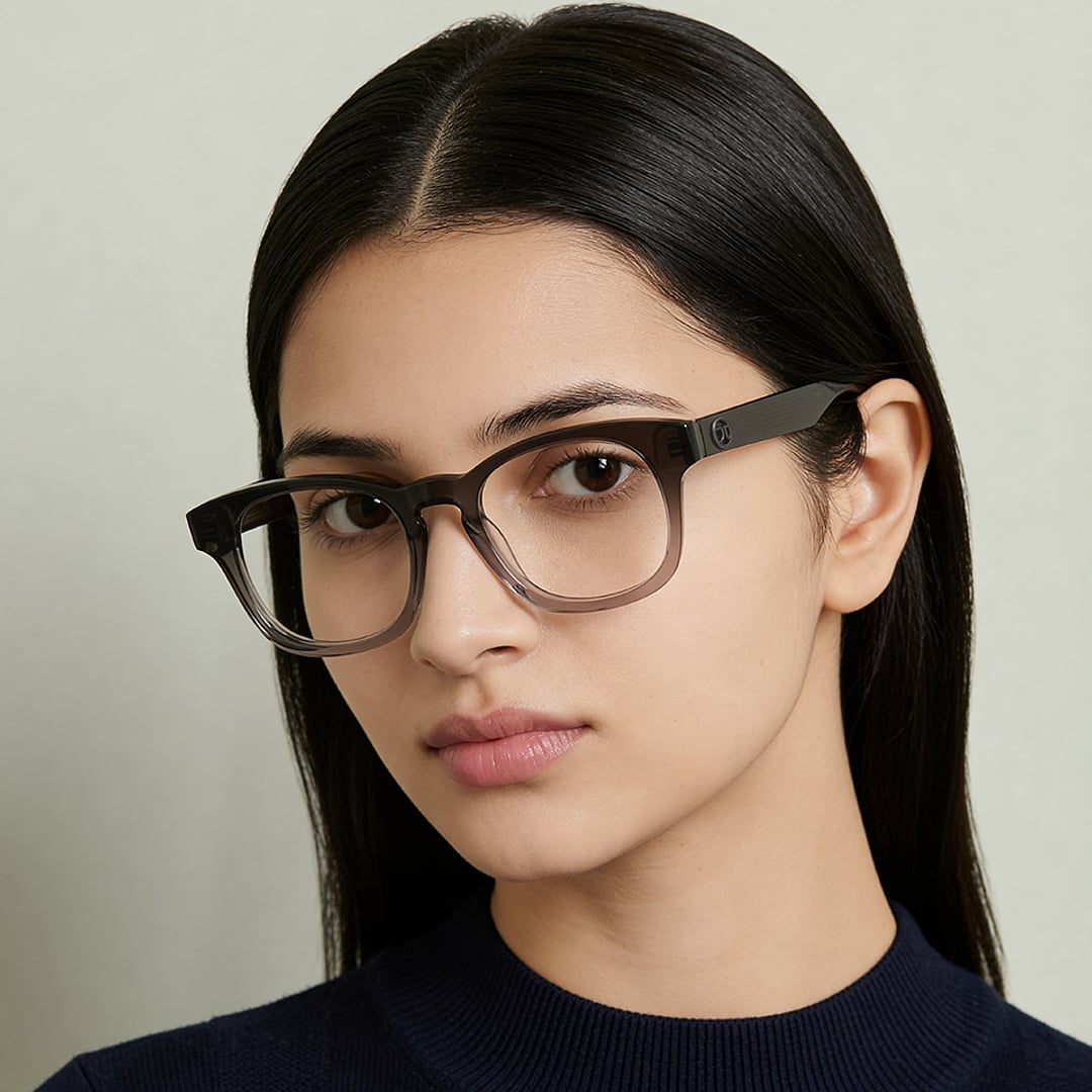 John Jacobs Gray Full Rim Square