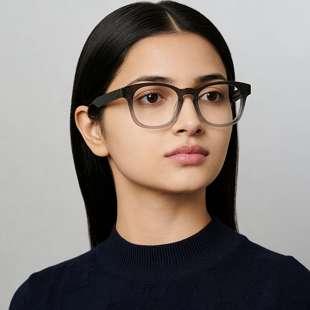 John Jacobs Gray Full Rim Square