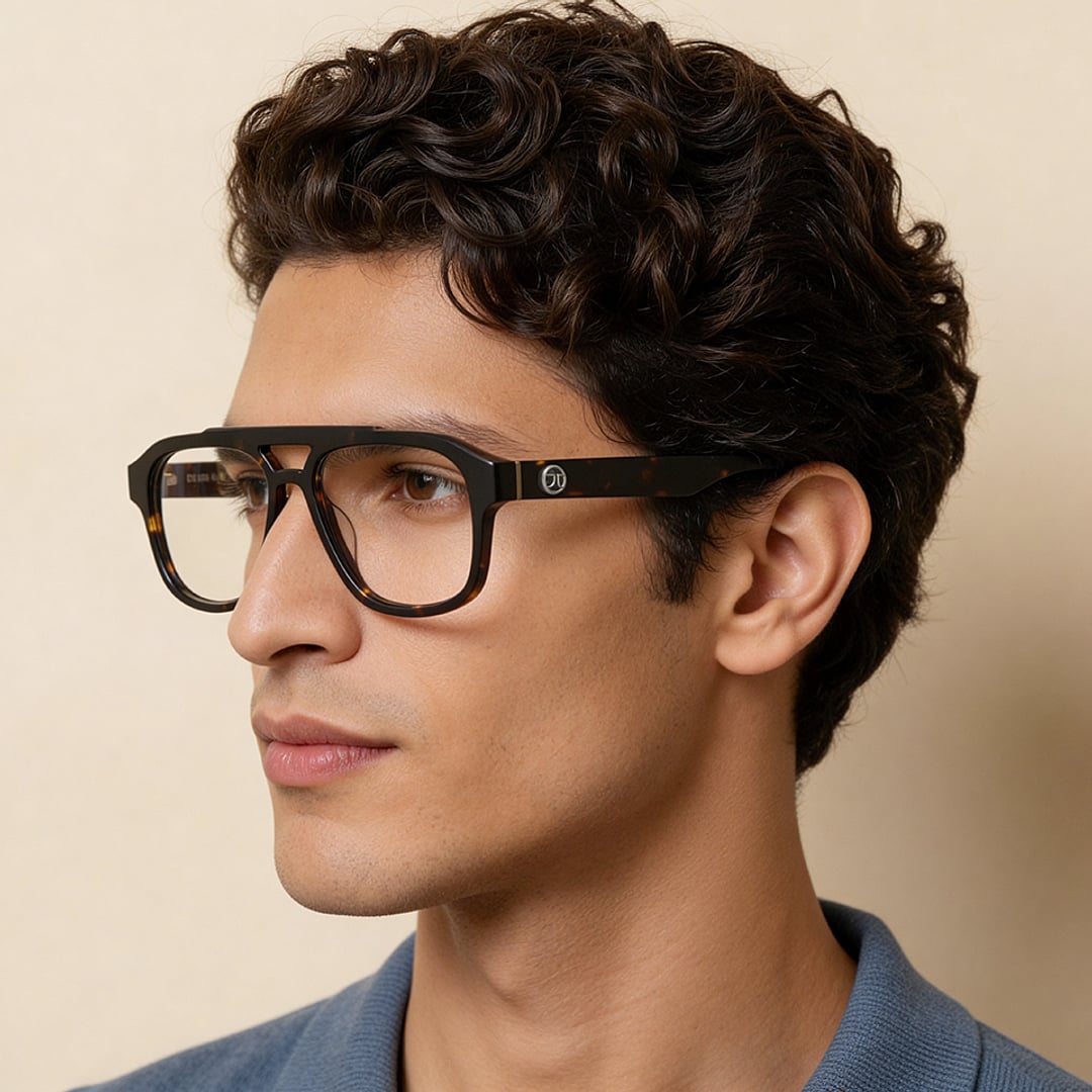 John Jacobs Havana Full Rim Geometric