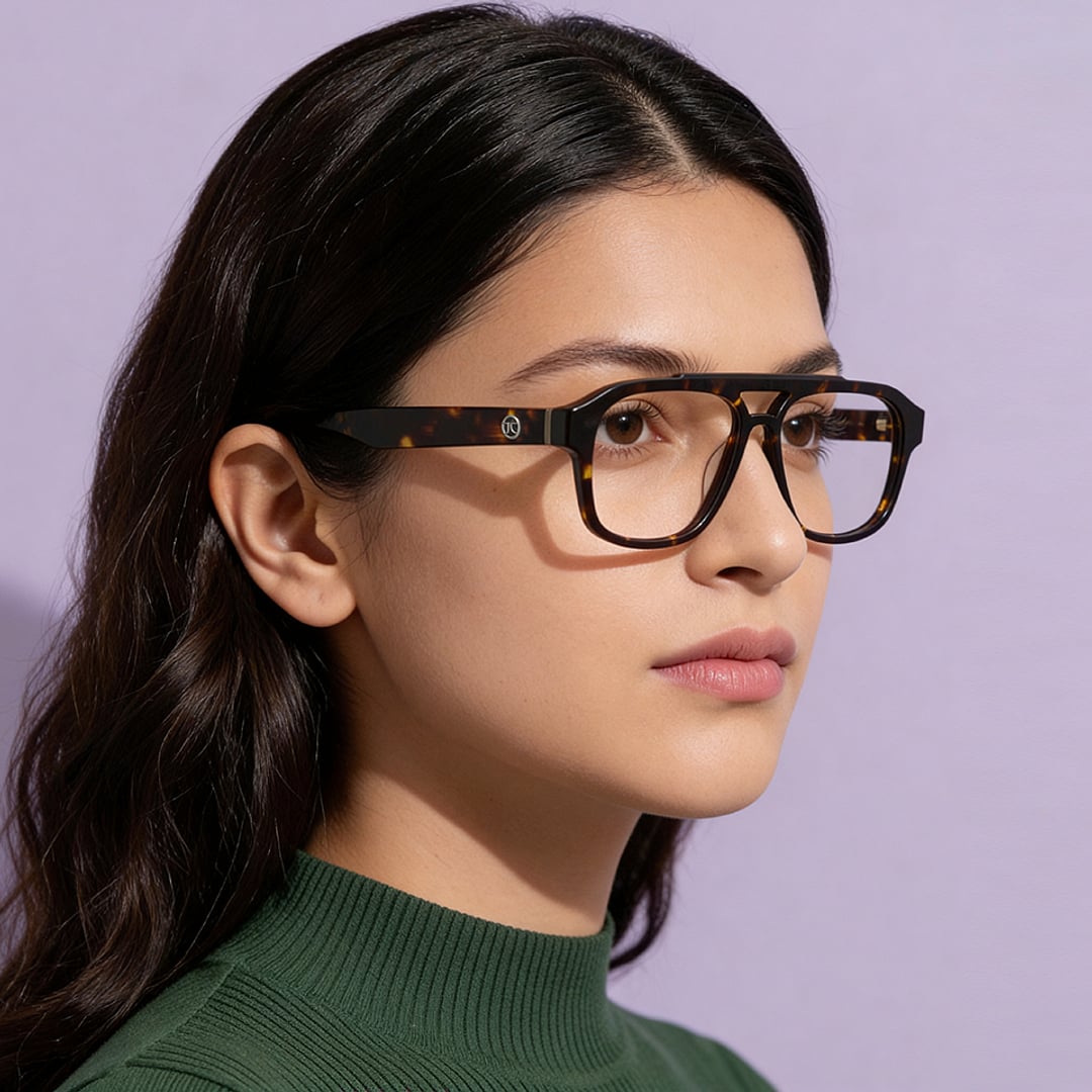 John Jacobs Havana Full Rim Geometric