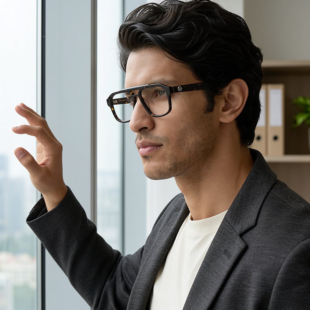 John Jacobs Havana Full Rim Geometric