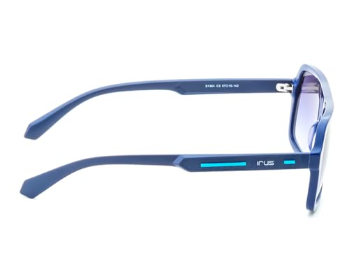 IRUS Men Square sunglasses | 100% UV protection | Medium Size | Blue Gradient Polycarbonate lens
